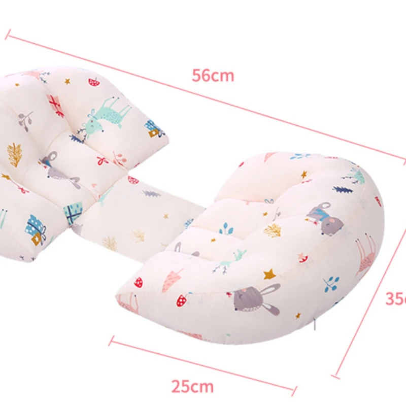 Pregnant Women Pillow Waist Support Side Sleeping Cushion Multifunctional U-Shaped Maternity with Removable Cotton Cover