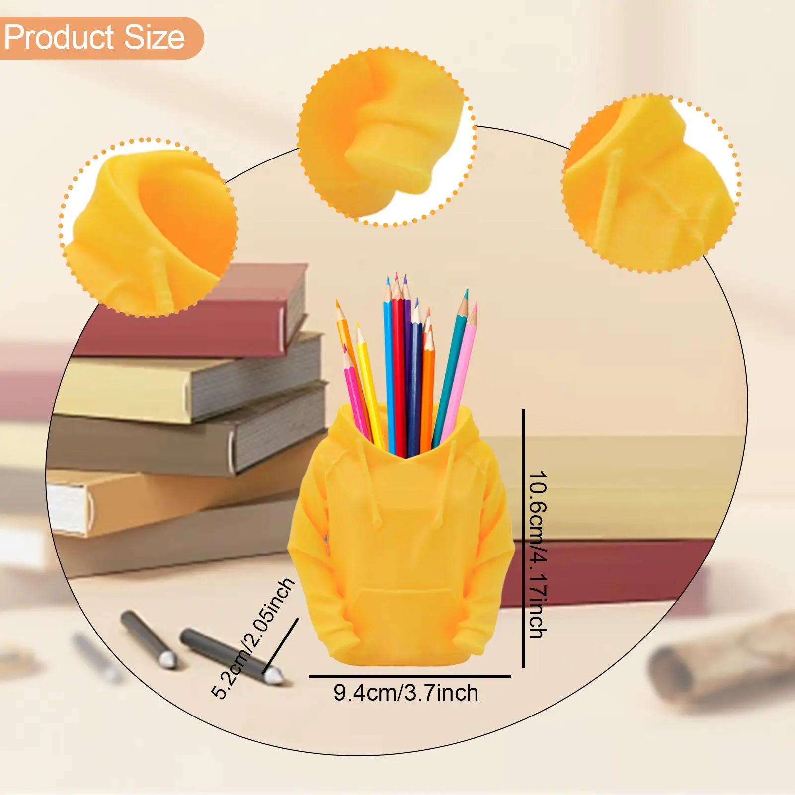 Hoodie Pen Holder Birthday Gift Creative Art Crafts Pencil Cup Pencil Storage Holder Tabletop Ornament for Home Shelf Office