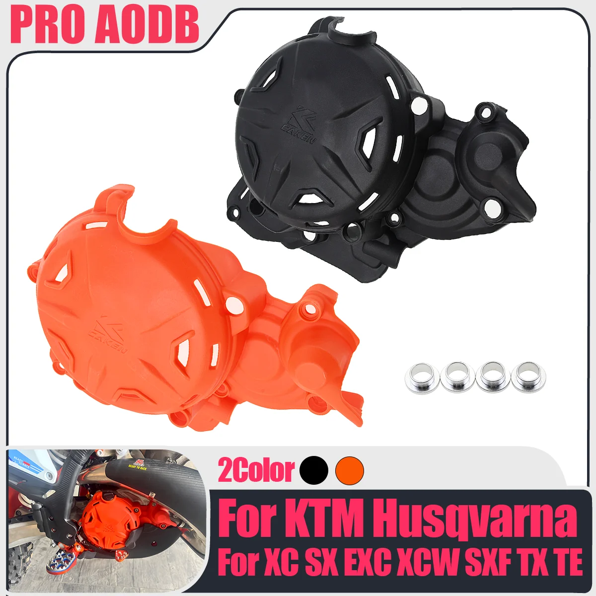 For KTM Husqvarna XC XCF SX SXF EXC XCW 250-450 TE TX FC FX Motorcycle Engine Ignition Clutch Cover Protector Guard 2023-2024