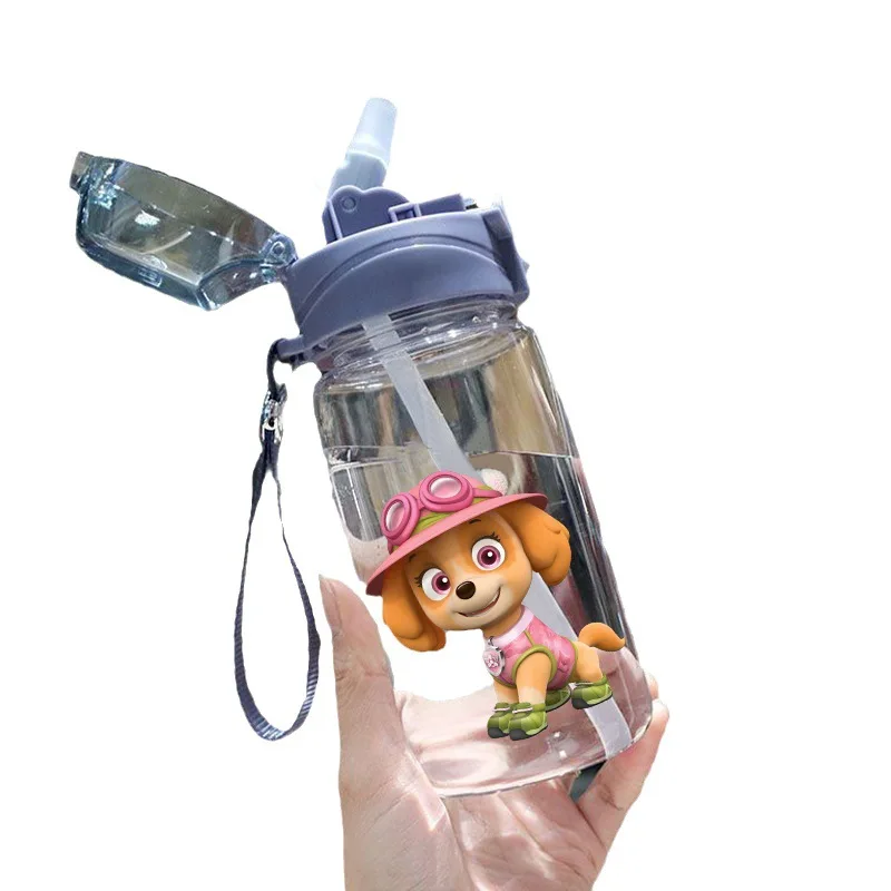 550ML Paw Patrol Water Sippy Cup Outdoor Cups for Kids Leakproof Water Bottles Children's Creative Cartoon Baby Cups with Straws