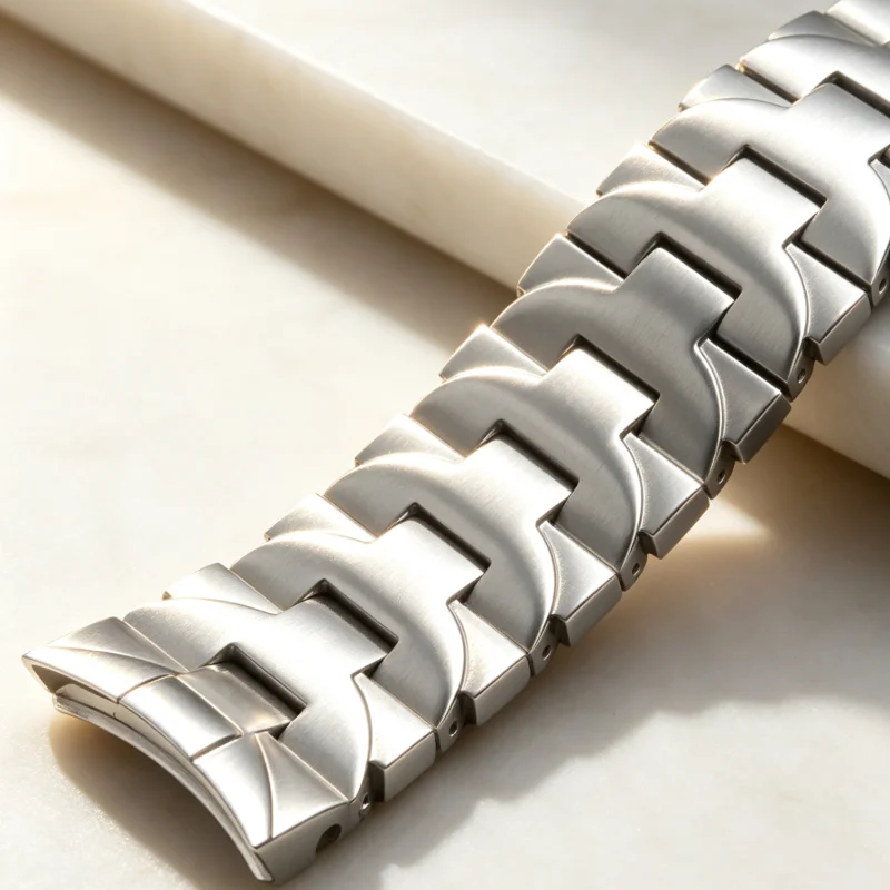 24mm for Pan Luminor series pam441 111 arc interface men watch strap Solid Stainless Steel  steel black accessories