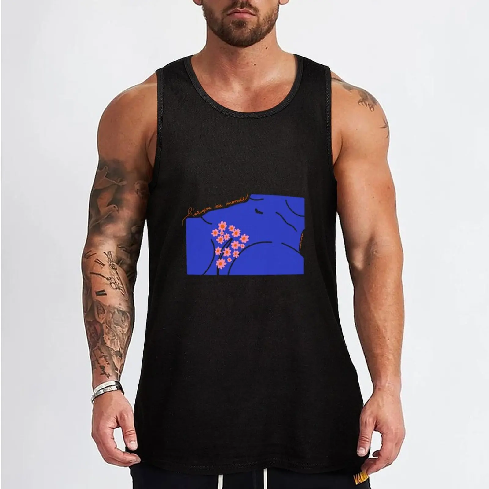 The origin of the world | Rereading Gustave Courbet | Digital Art Tank Top cool things T-shirt male Gym wear