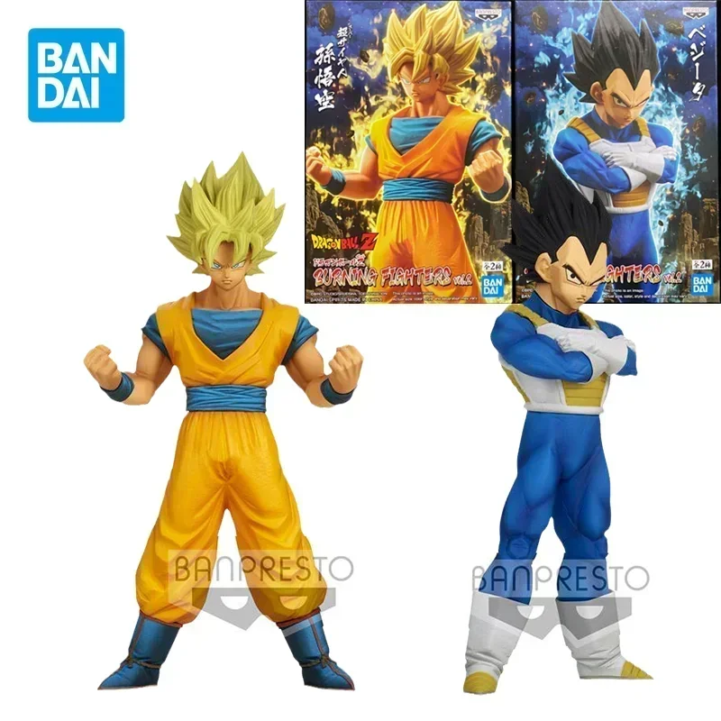 

Bandai Banpresto Original Dragon Ball Son Goku Vegeta IV BURNING FIGHTERS VOL.2 Anime Figure Model Toy Collection Gifts In Stock