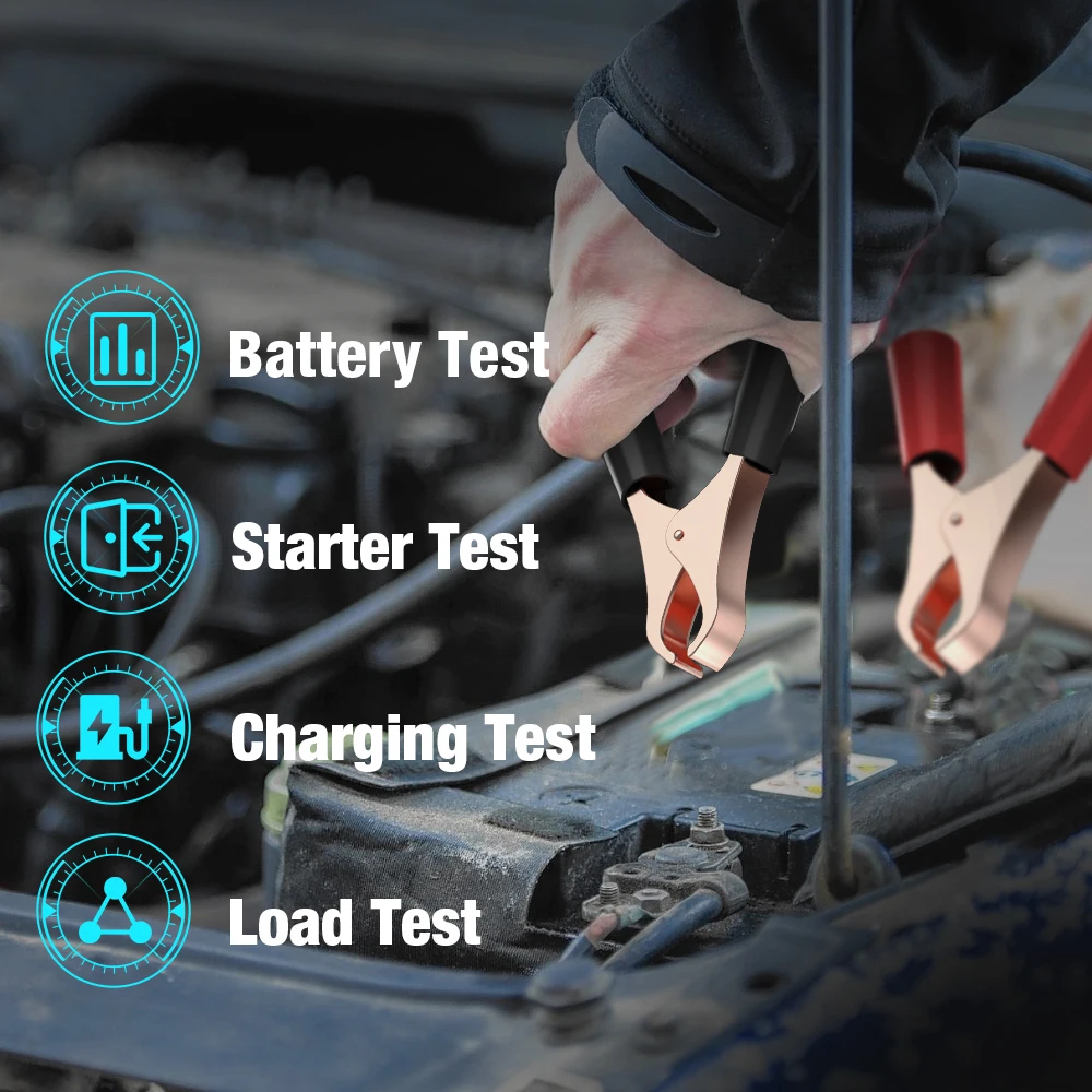 KINGBOLEN BM560 Car Battery Tester 6 Volt 12 Volt Battery Analyzer Multi-language Circuit Battery Load Tester Startup Tester