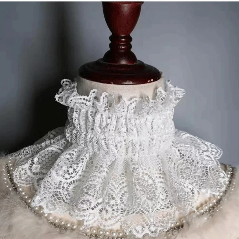 

Women's Lace Stretch Fake Collar Dress Accessories Detachable Lace Collar Kimono Accessories