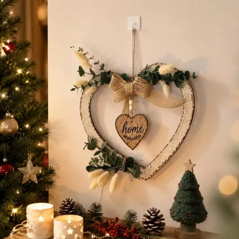 Wanddekorationen aus Holz, 2-teiliges Set mit Oberflächengrafiken für saisonale Präsentationen in Häusern, Büros und – Detail 9