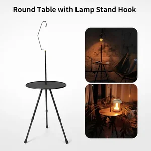 Westne Camping Rund -Tisch mit leichter Stütze Ultralve -Klapptisch mit einstellbaren Beinen für internes Picknick/extern 6 Hauptverkaufstabelle Faltbalkon - №3