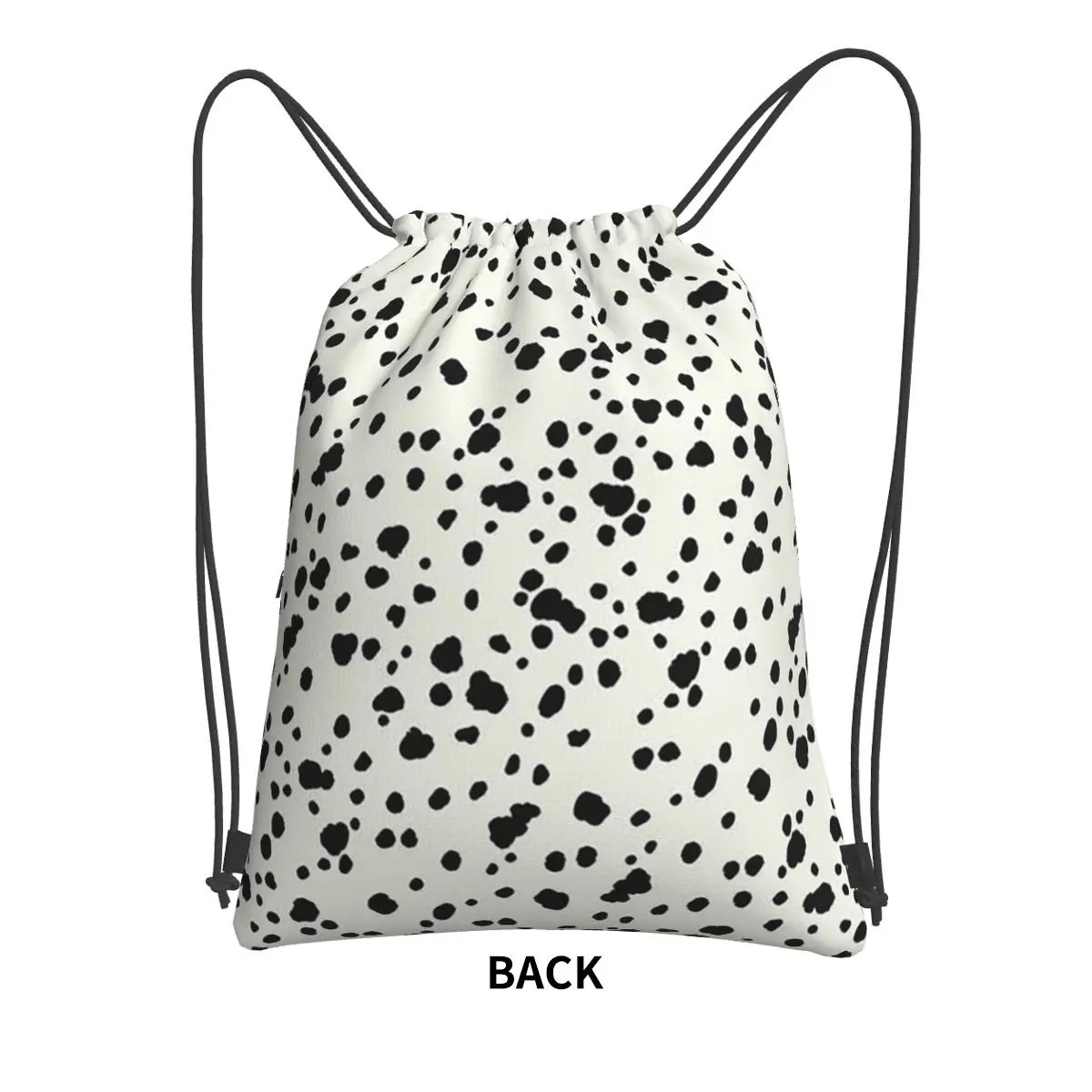 Dalmatian Dog Texture Backpacks Fashion Drawstring Bags Sports Bag Book Bags for Travel Students