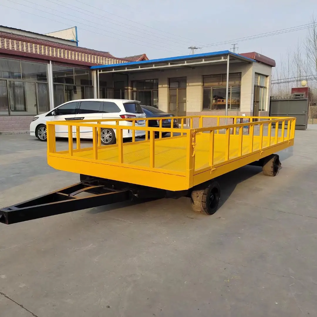 10 tons fence trailer, large industrial and mining heavy flatbed trailer fence luggage trailer airport special transport vehicle