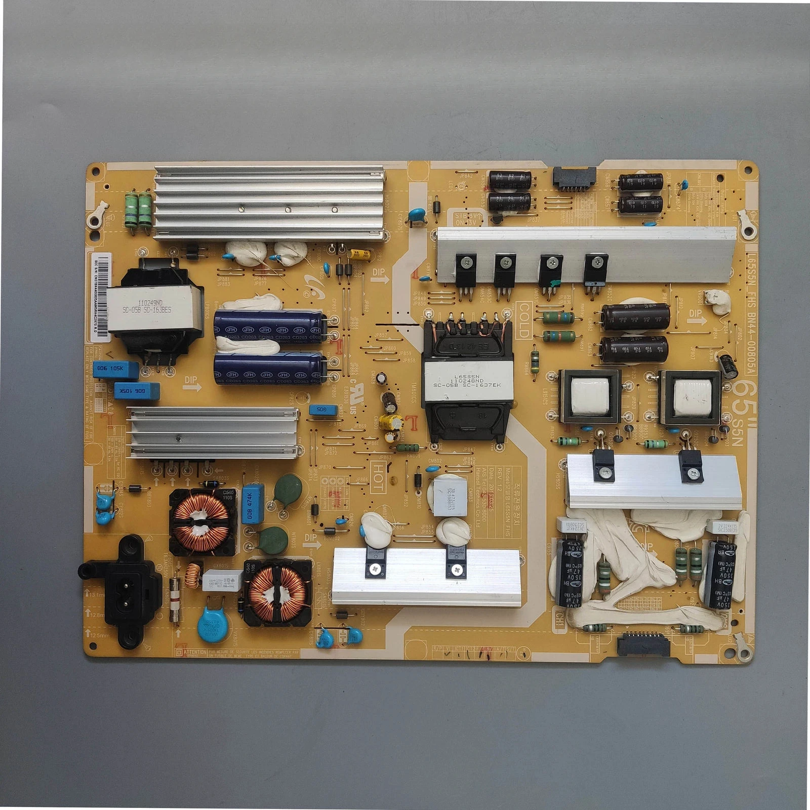 

Genuine BN44-00805A = BN44-00805B Power Supply Board L65S5N_FHS fits UE65JU6050UXZG UN60JU6390FXZA UN60JU6400FXZA UN65JU6400FXZA