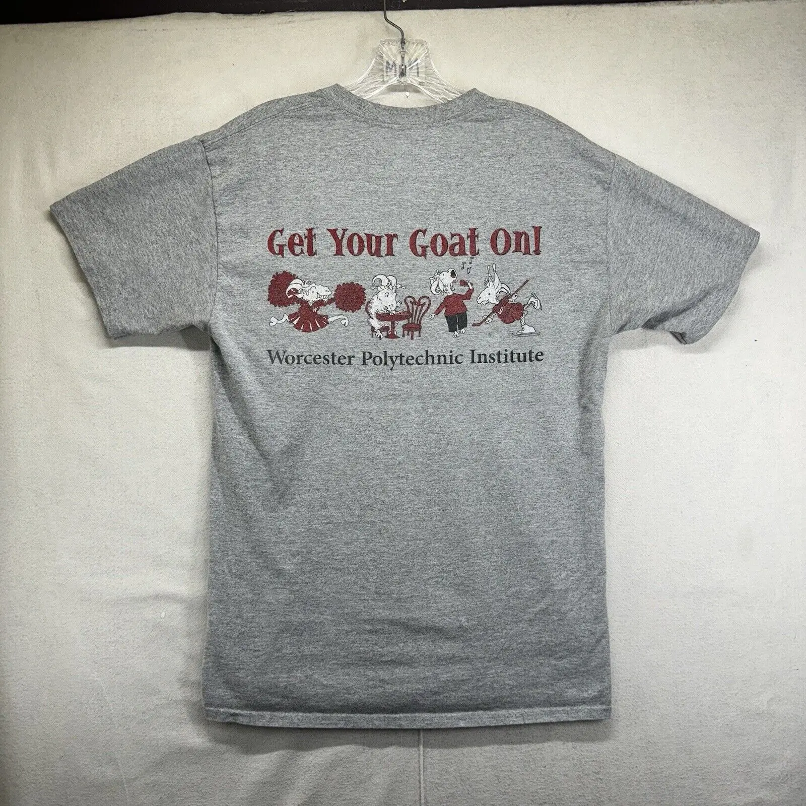 Worcester Polytechnic Institute T Shirt Gray Men Medium Get Your Goat On