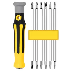 7Pcs Special-shaped Magnetic Screwdriver Security Tamper Proof Drill Bit Pentagonal Torx Screwdriver Bits Flat Head Hand Tools