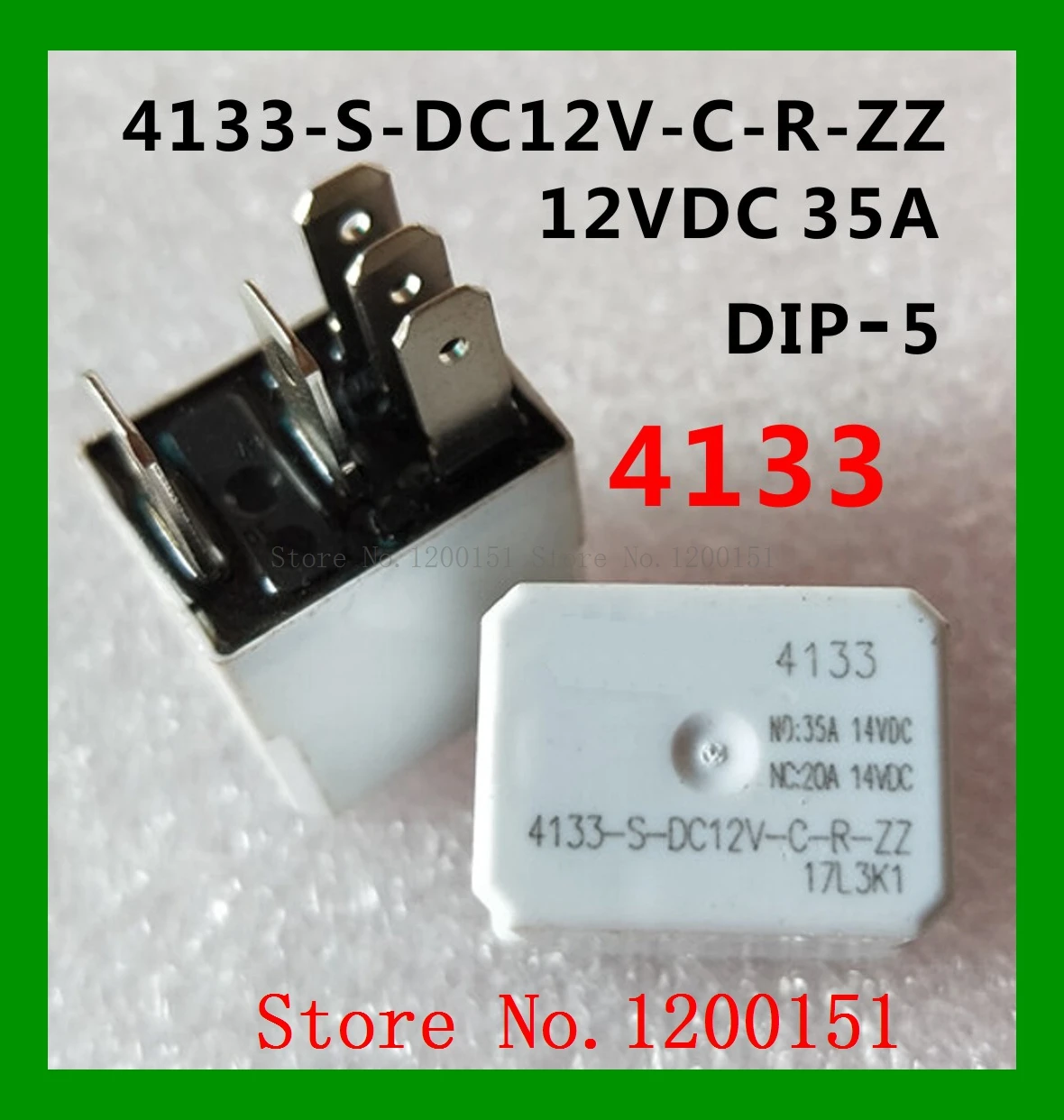 Relais dip-5 12V 35a, 4133