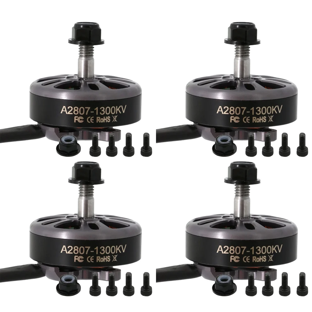 4pcs/lot Angel A2807 KV1300 6S/ 1500KV 5S/ 1700KV 4S Brushless CW Motor For 7inch Long Range FPV Freestyle Drone Accessories