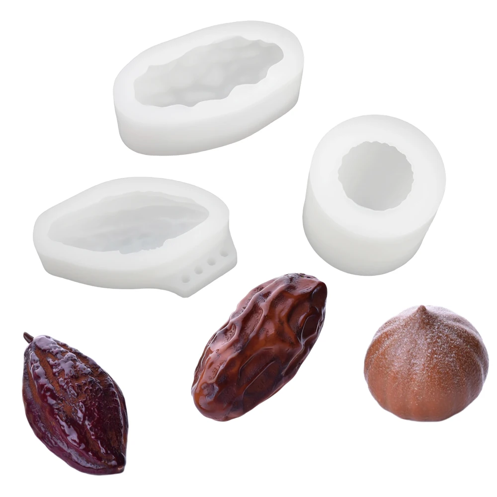 Single-Cell Chestnut Cocoa Pod or Date Palm Design Food Grade Silicone Cake Mould Chocolate Mould Kitchen Dessert Baking Tools
