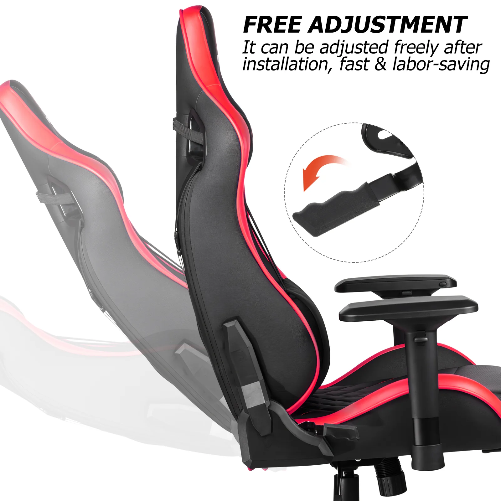 Ajustador de ángulo fijo para asiento de coche reclinable, dispositivo ajustable para herramienta de Silla, ajuste giratorio de 180 grados, color negro