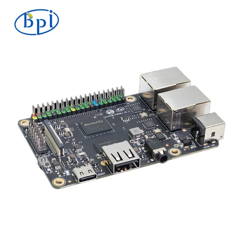 BPI-Forge1 Banana Pi Forge 1 RockChip RK3506J RK3506 512MB DDR3L NAND كمبيوتر أحادي اللوحة معالج Cortex-A7 ثلاثي النواة