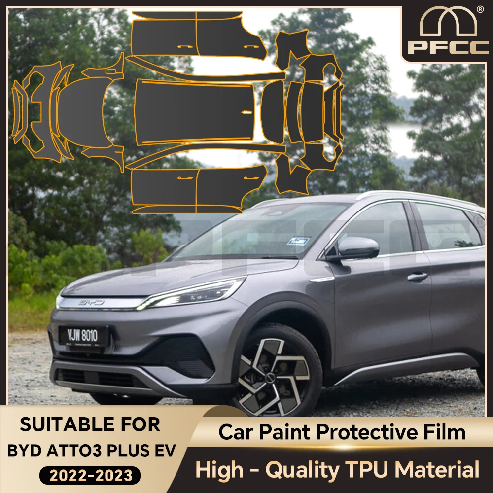 

PPF PFCC Headlight Rearview Film for BYD ATTO 3 Plus EV 2022 2023 8.5mil Paint Protection Rearview Pre-Cut Clear Transparent TPU