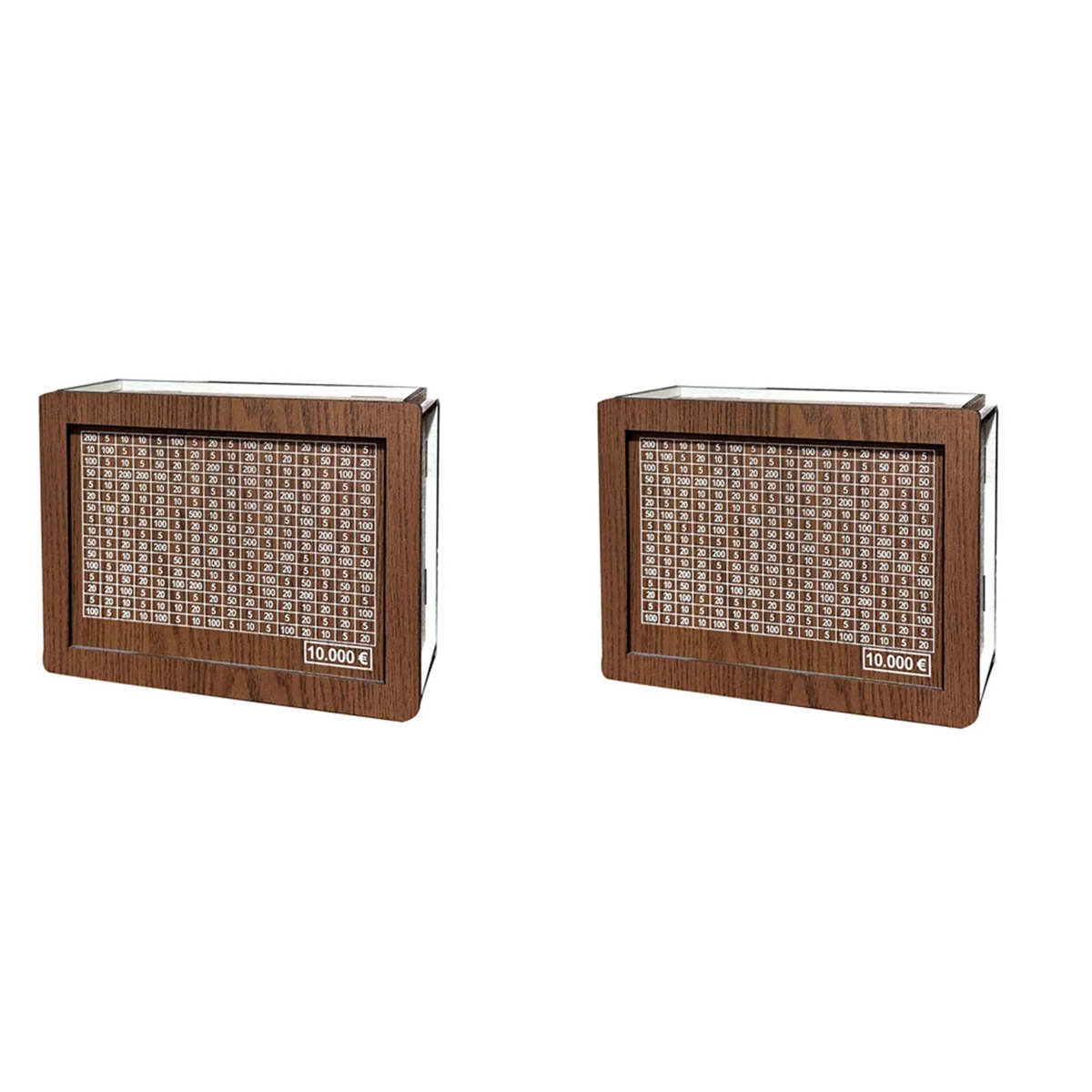 AA81-2X Retro Money Box Japanese Piggy Bank With Counter Coin Boxes Wooden Children Piggy Bank Budget,10000 Euros