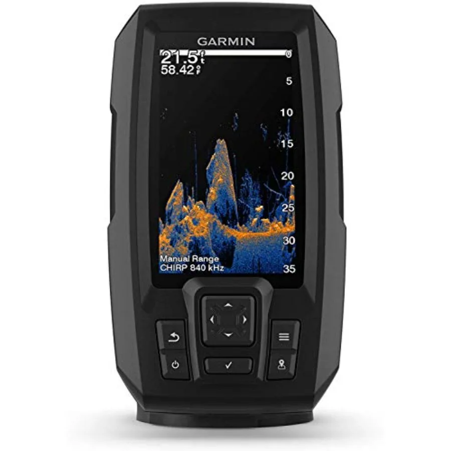 حزمة Garmin Striker Vivid 4cv مع محول طاقة وغطاء واقي 4 بوصة لون Fishfinder مع لون السونار المسح الزاهي Pa #2