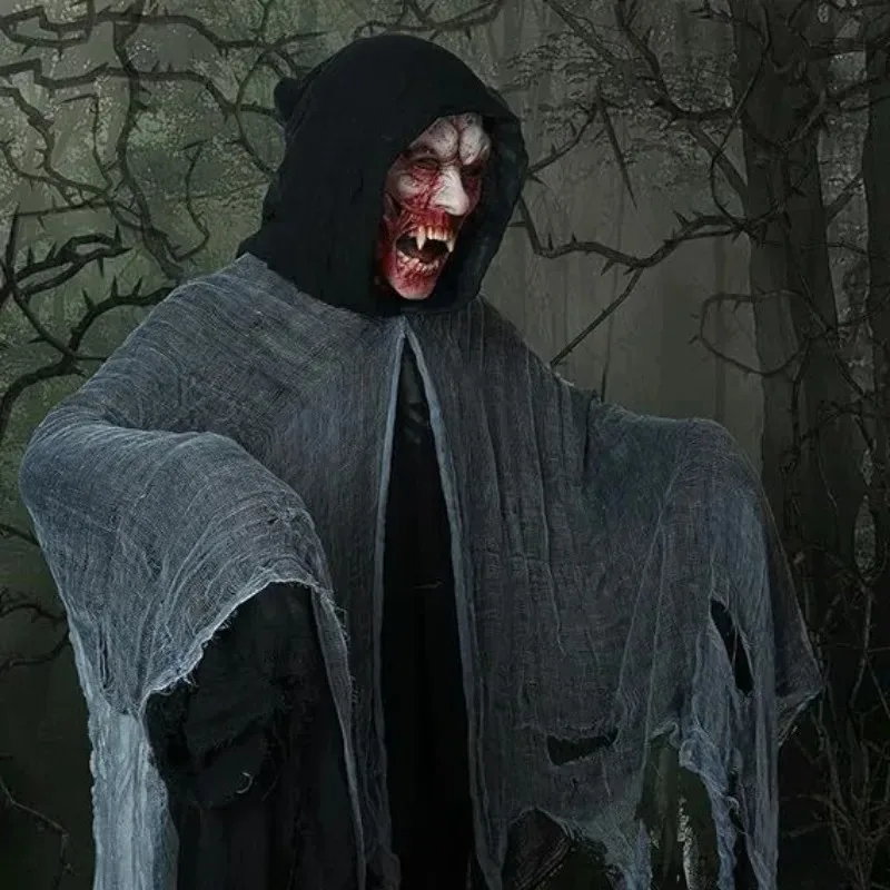 1PC Halloween Zombie Costume Cape Tattered Cloak for Adults Children Cosplay Party Scary Skeleton Ghost Dress Up Use