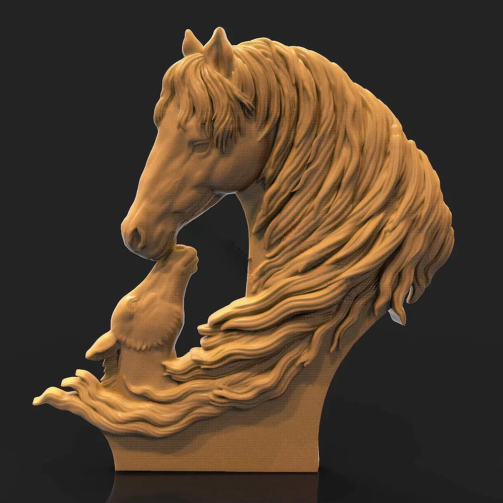 

STL 3D Model Horse DECOR for CNC Router Aspire Artcam 3D Printer Engraver Milling