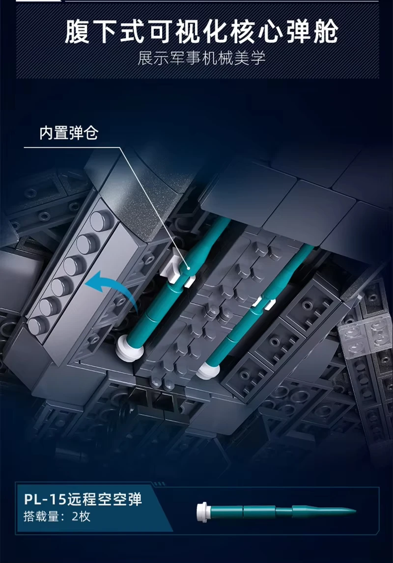 Military Series Building Blocks Chinese J35 Carrier Based Stealth Multi-Purpose Fighter Model Toys For Boys Birthday Gifts
