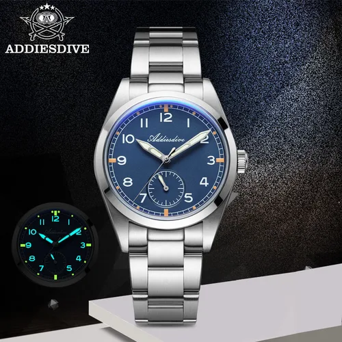 Imagen 2 del producto ADDIESDIVE reloj de cuarzo Vintage VH60 movimiento 316L acero BGW9 C3 superluminoso 24H subesfera 100M diseño resistente al agua AD2099
