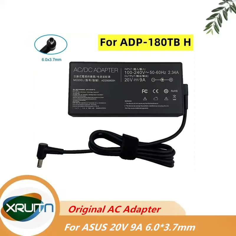 

Original 20V 9A 180W ADP-180TB H 6.0x3.7mm Adapter Power Supply For Asus ROG Zephyrus G14 GA502 GA401 GA502DU A20-180P1A Charger