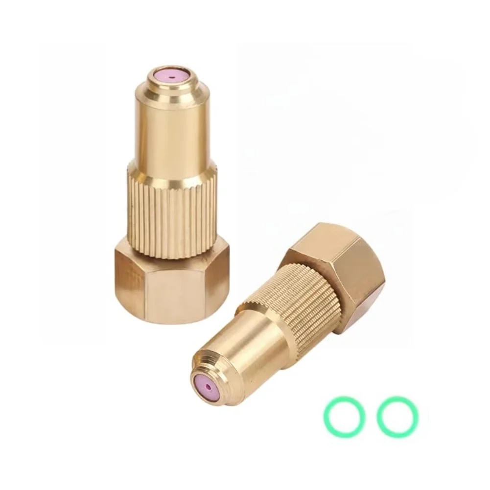 Adjustable Brass Spray Nozzle Tip 1.0mm 1.2mm High Pressure Mist Stream For Garden Lawn Farm Backpack Sprayer Irrigation Tool