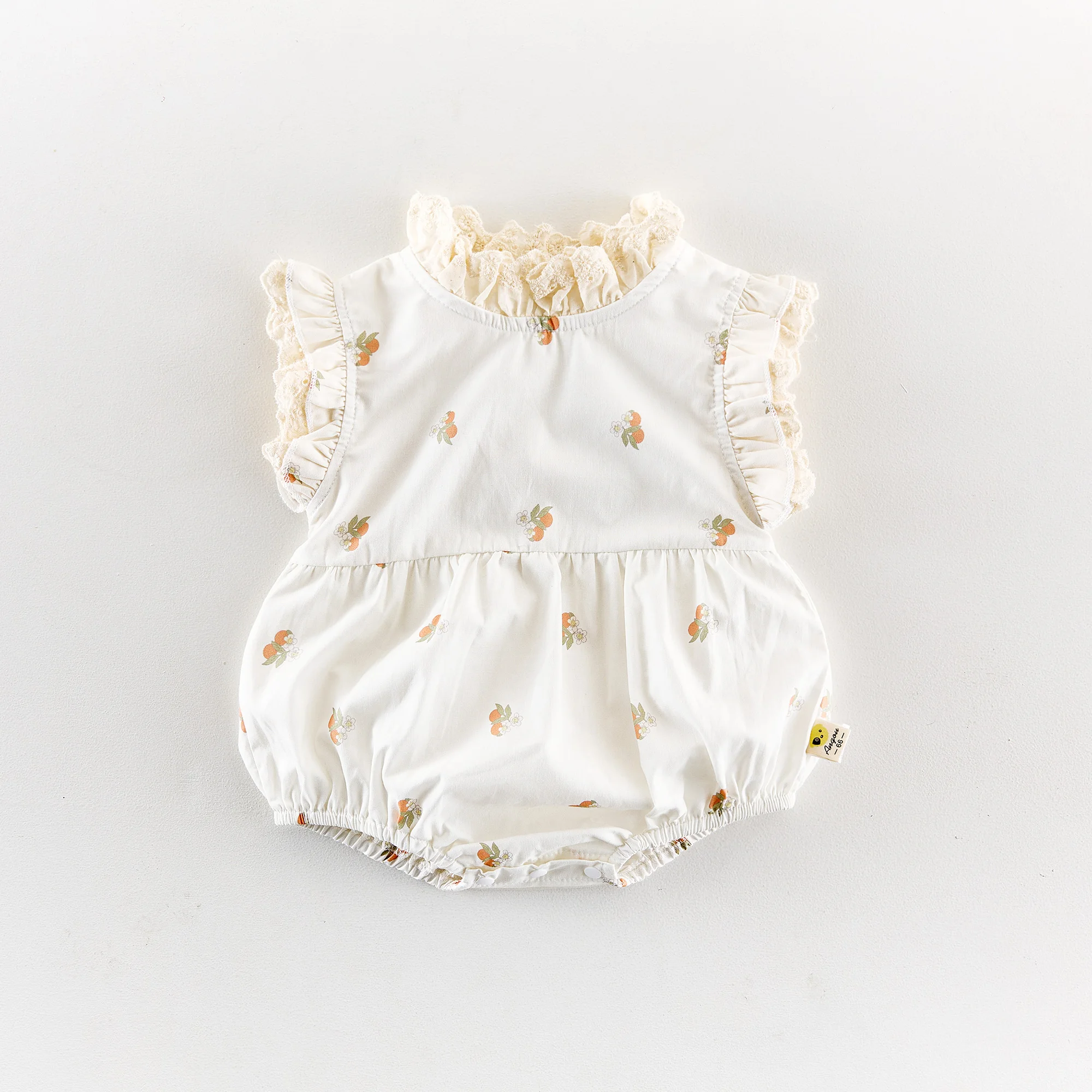 2026 Sommer Neuer Stil Baby Mädchen Bedruckter Einteiler Spielanzug Baby Frisches Blumenmuster Einteiler-Kleid