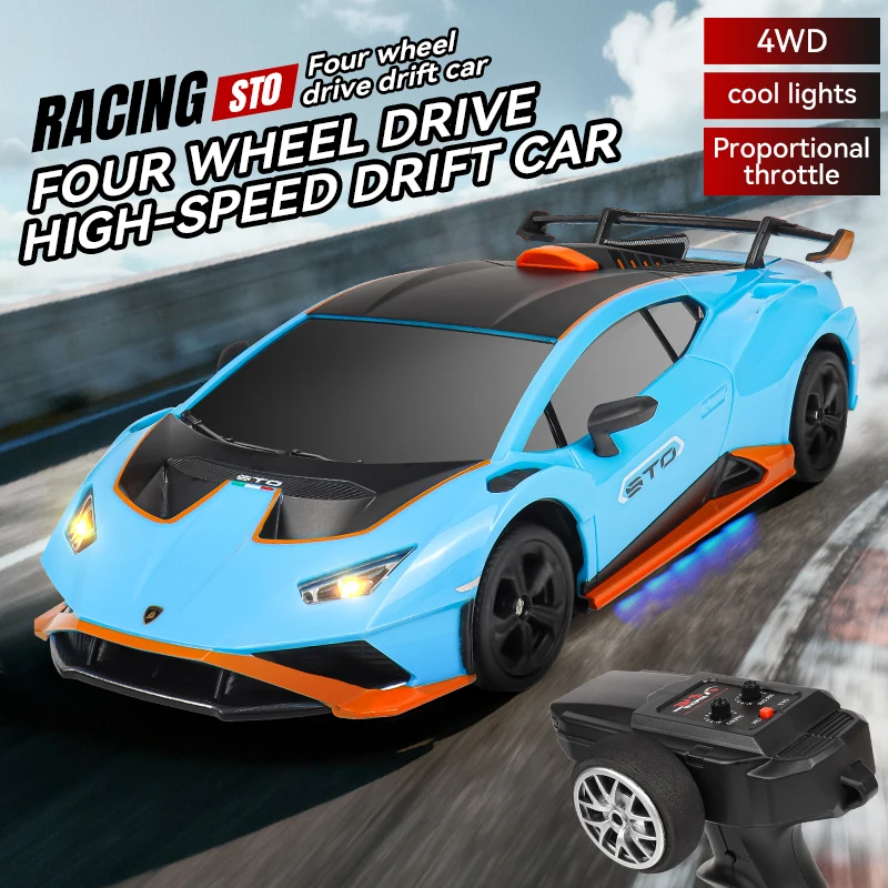 JCMO 4WD Remote Control Drift Car Full Size 1:24 Remote Control Racing Car Model 2.4G Radio High Speed RC Car Boy Toy Gift New view 6