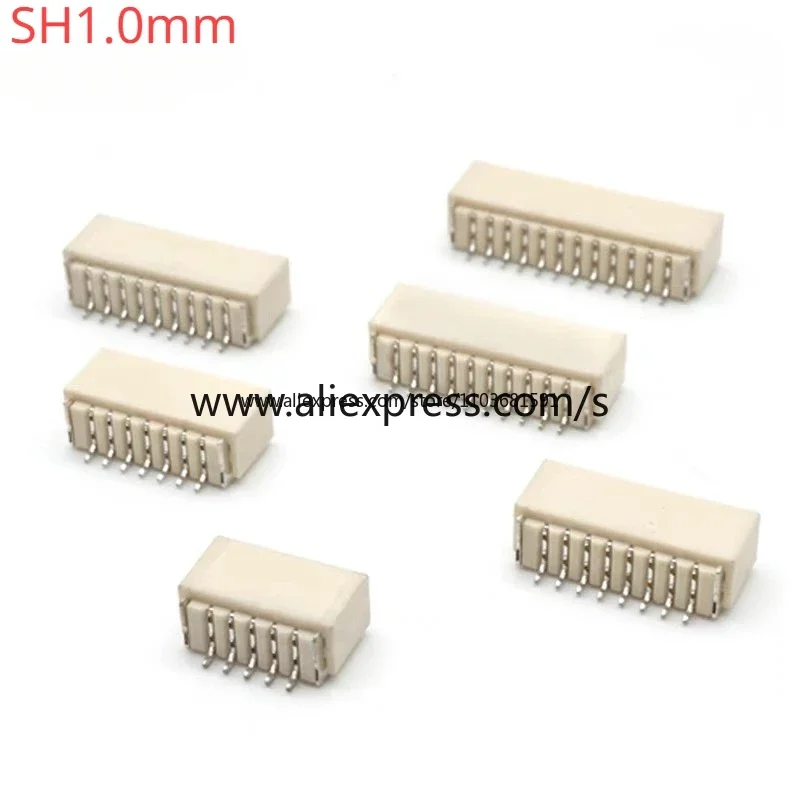 

20PCS SH1.0mm Pitch 1.0mm Connector 2P/3P/4P/5P/6P/7P/8p-12p Lying Socket Terminal Connector plug