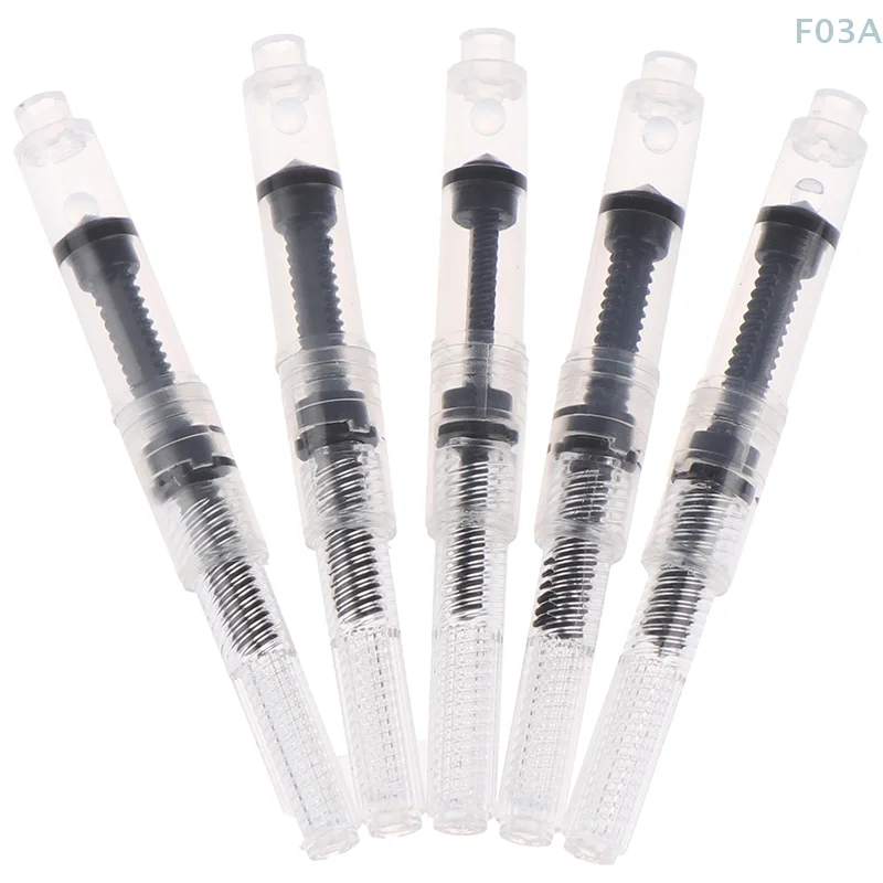 5Pcs Fountain Pen Small Black Ink Caliber 2.6 Mm Converter Pump Cartridges