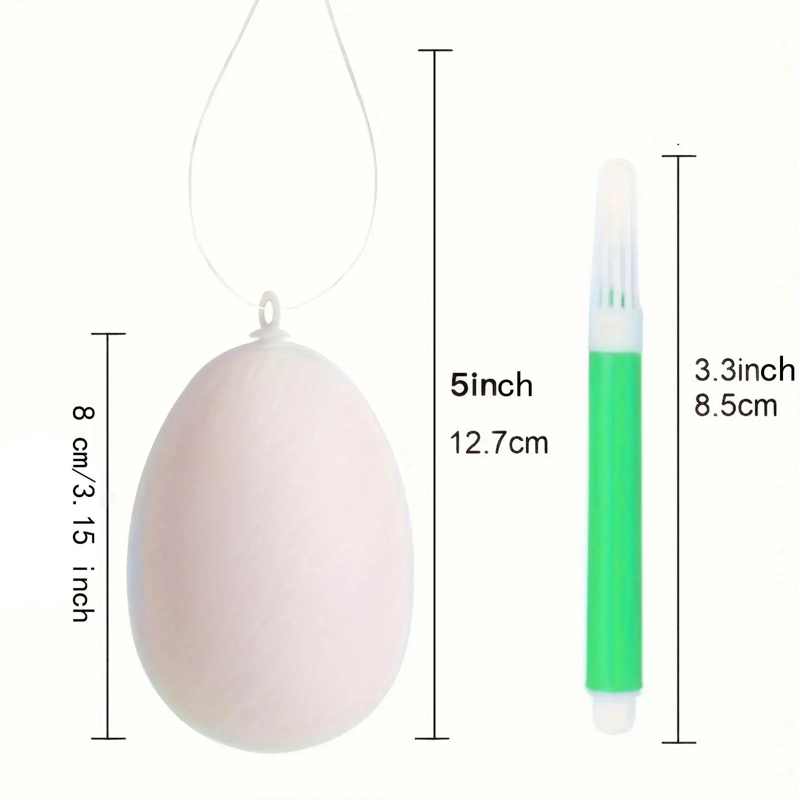 12Pcs DIY Unpainted Easter Eggs Blank Easter Eggs for Crafts Making Holiday