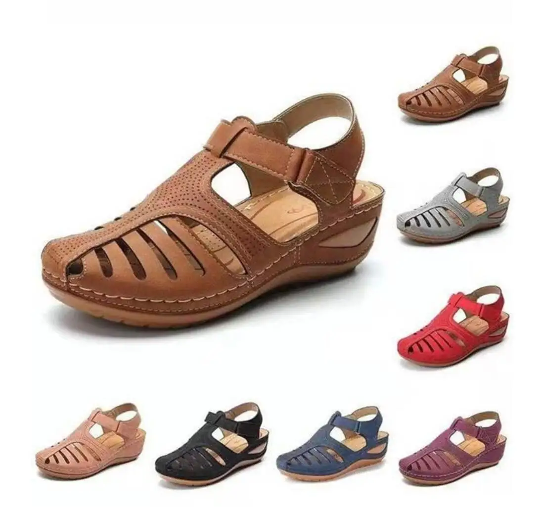 New Women's Sandals Premium Orthopedic Bunion Corrector Flats Casual Soft Sole Beach Wedge Vulcanized Shoes Zapatillas De Mujer