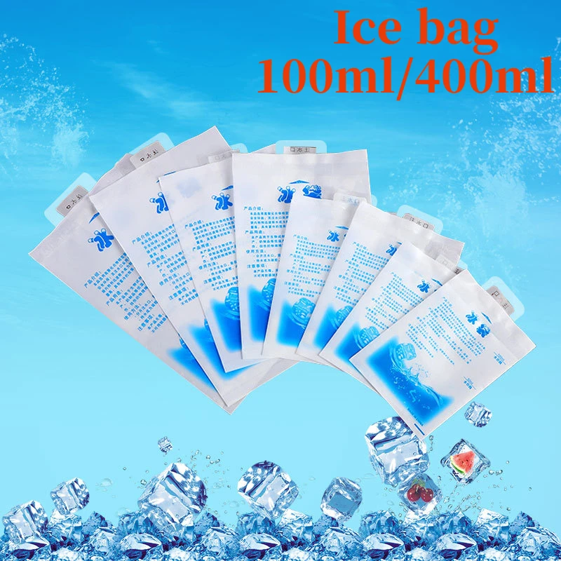 100ml/400ml Reusable Cold Compress Gel Ice Packs  Packs For Injuries,Pain Relief,Safe Eco-Friendly Hot And Cold Gel Iceing Bag