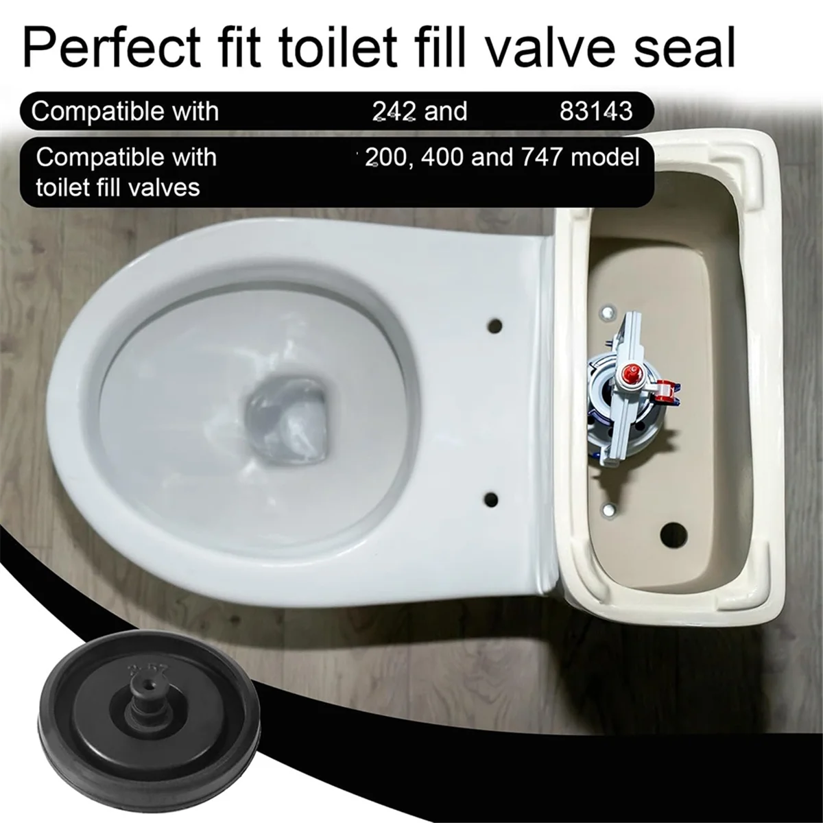 ABFW 5pcs Toilet Fill Valve Seal Replacement Parts for -83143, Toilet Tank Fill Valve Rubber Seal