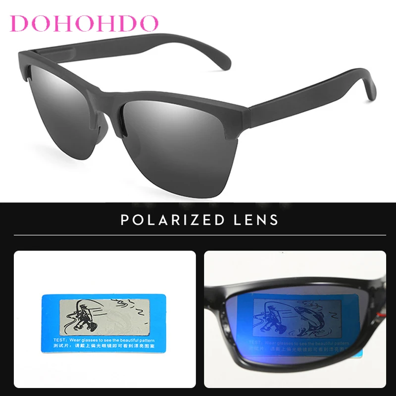 

Classic Semi-Rimless Night Vision Polarized Sunglasses Women UV400 Sports Brand Designer Driving Anti-Glare Cycling Men Goggles