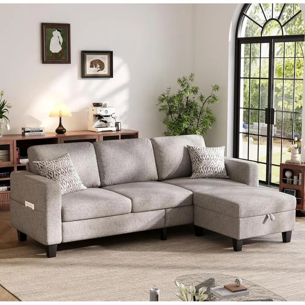 78 Brown 3-Seat L-S… - image