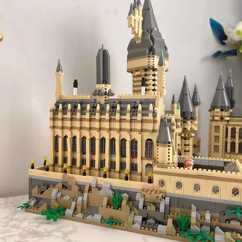 Micro Bricks City Creative Medieval Magic Castle Series School Architecture Model Building Blocks Gifts Toys Kid Adult Child