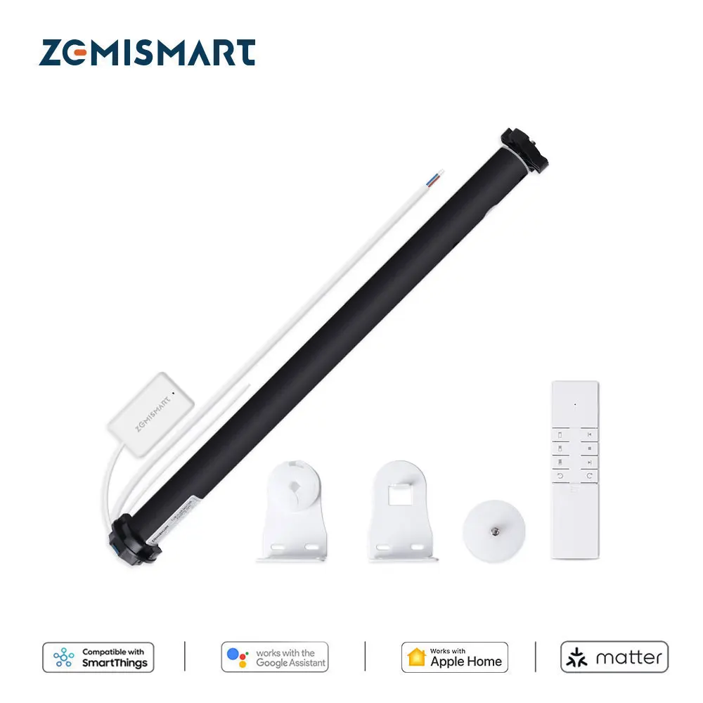 Zemismart Matter Motor de persiana motorizada WiFi, dispositivo de persiana enrollable, permite el Control de la aplicación Google Home Smartthings