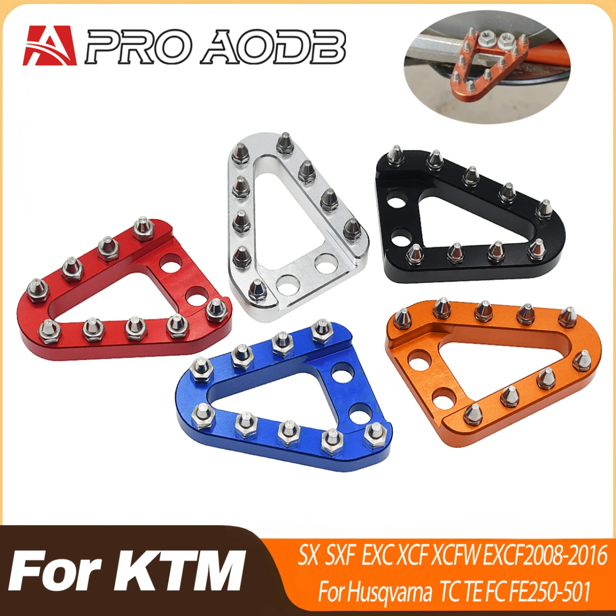 

Motorcycle CNC Machined Rear Brake Pedal Step Plate Tip For KTM SX SXF EXC XC XCF XCFW TC TE FE 2008-2016 Dirt Bike Accessories