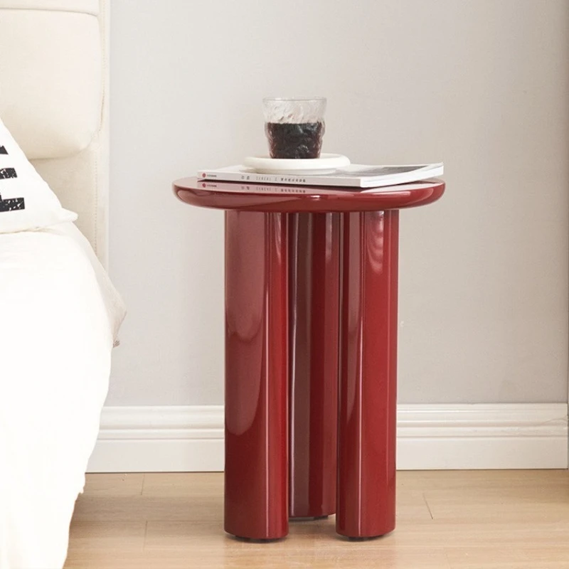 

round coffee table, simple art sofa edge table, light luxury corner table modern style, bedroom bedside small round table