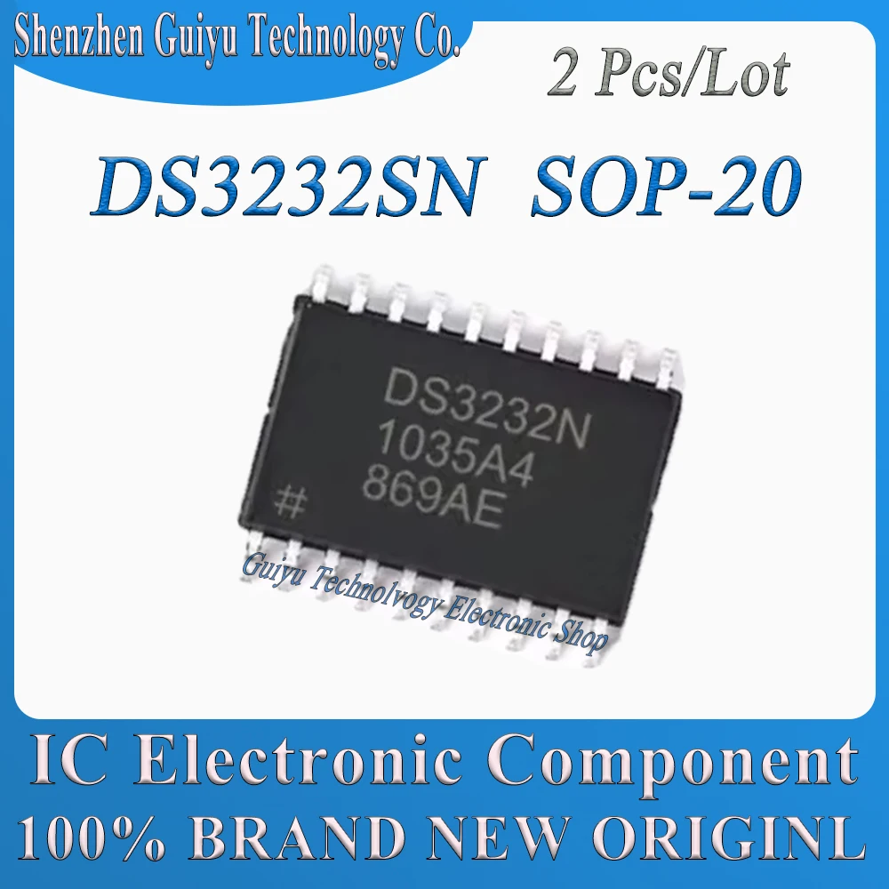 2 Pcs/Lot DS3232SN DS3232S DS3232 SOP-20 IC Chip