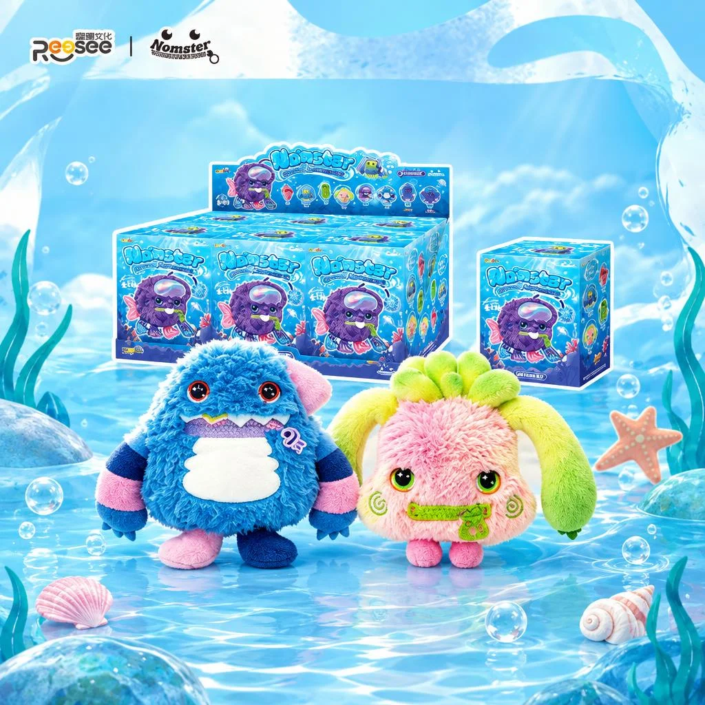 Reesee Nomster Ocean Adventure Serie Plüsch-Anhänger Blind Box Niedlicher Schreibtisch-Ornament Überraschungsbox Geschenk