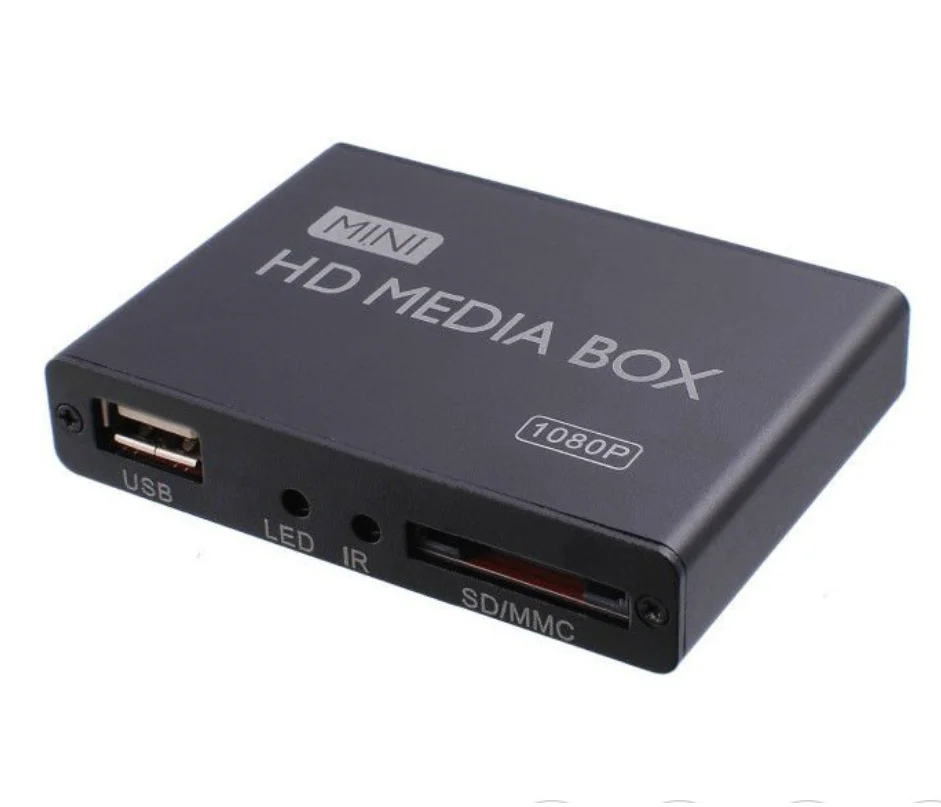 1080P MINI HD MEDIA BOX F10 New Multimedia Video Audio Player Connector Indoor Advertising Machine Infrared Remote Control