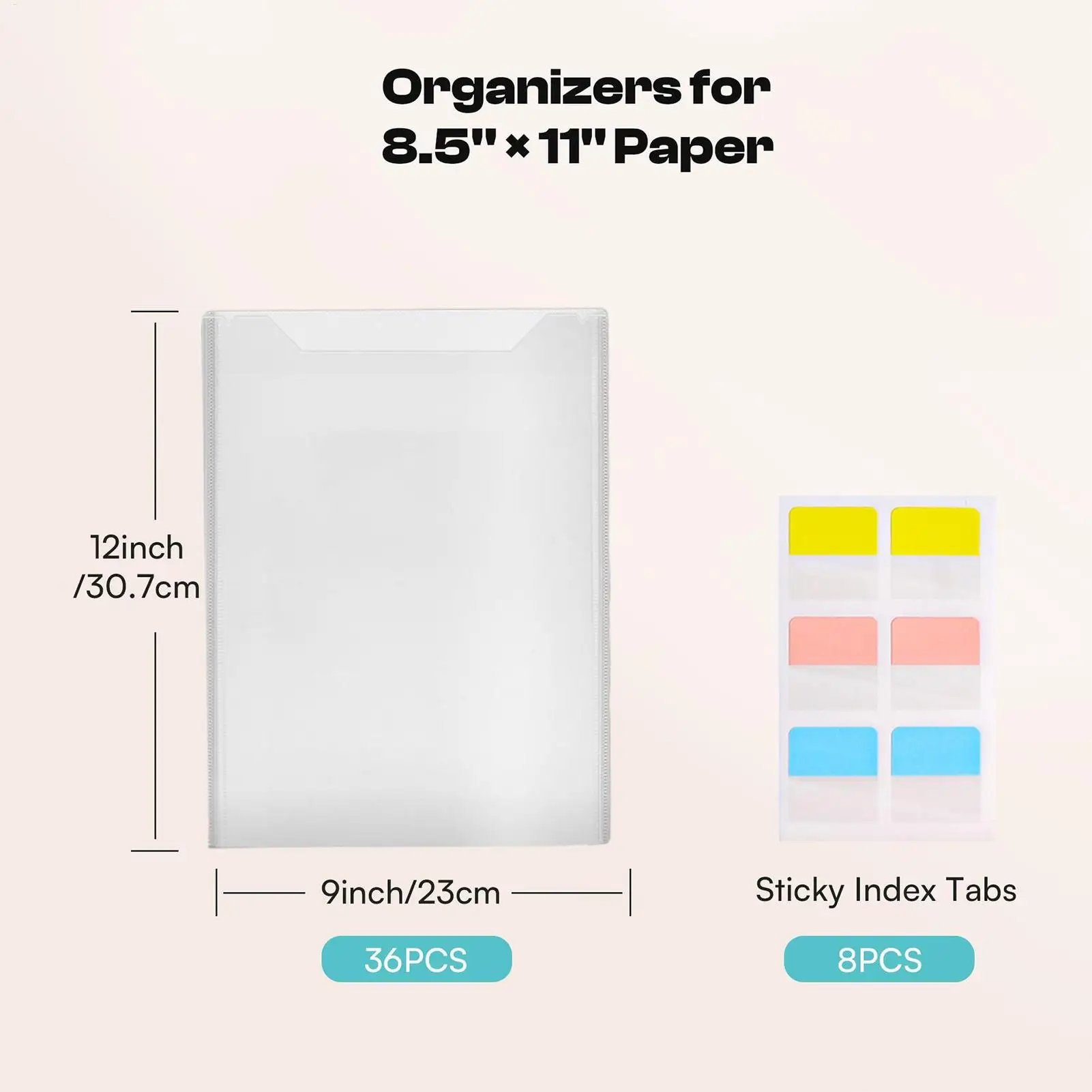 Clear Document File Folders With Adhesive Index Tabs For School_voghion.com