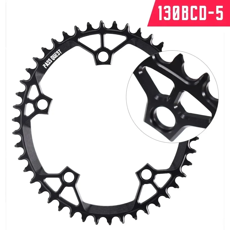 PASS QUEST 130BCD 5ボルトオーバル自転車チェーンリングロードバイク
