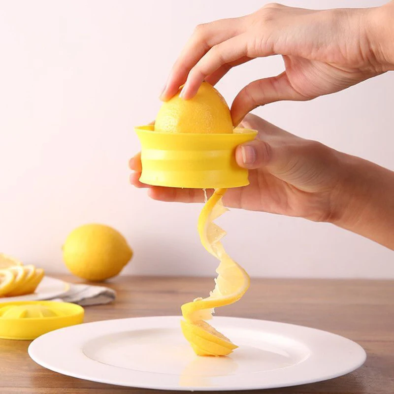 

1PC Fancy Spiral Lemon Cucumber Slicer Cutter Home-use Manual Spiral Cutter for Lemon OK 0799